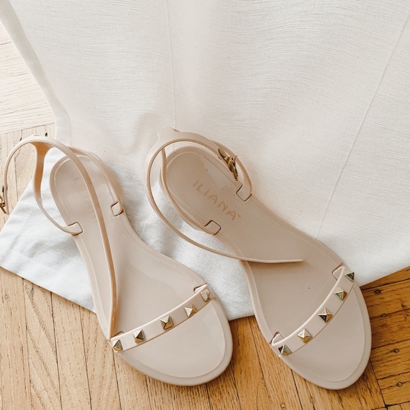 Lulus Studded Nude Rubber Sandals - Picture 3 of 8